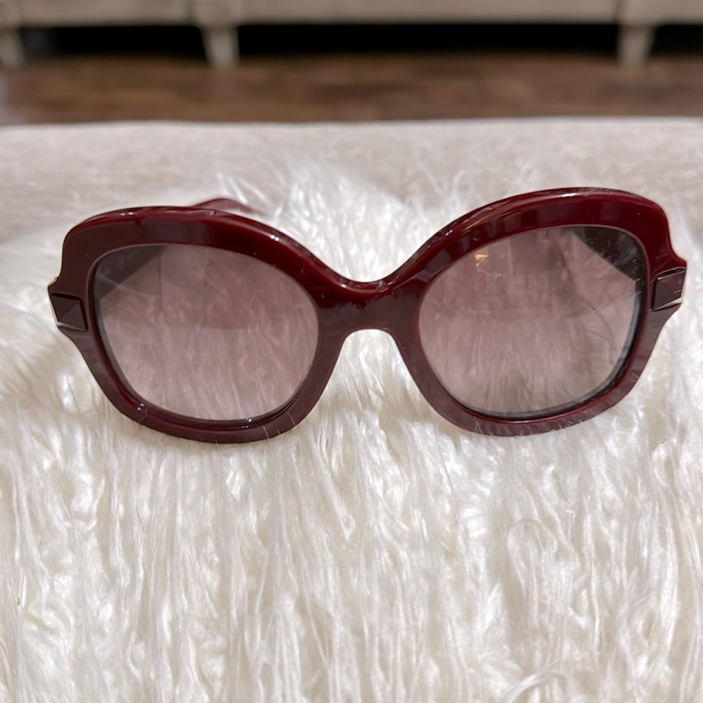 Valentino burgundy rockstud sunglasses